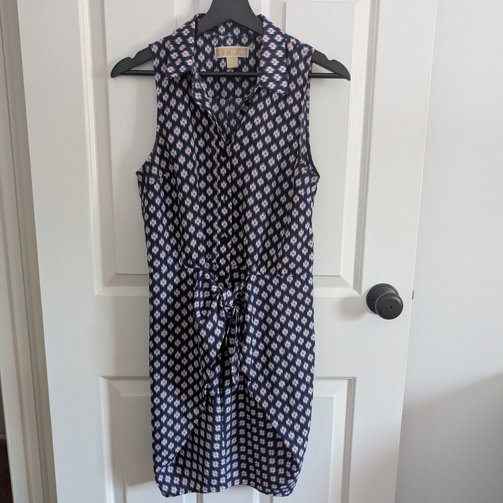 Michael Kors Womena Sleeveless Geometric Patterned Dress Size 4.